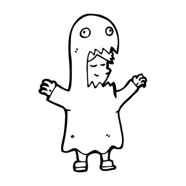 Hayalet kostümü karikatür