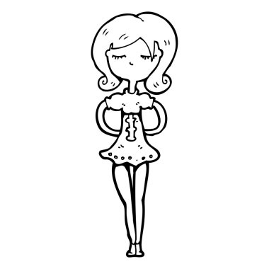 güzel kadın karikatür