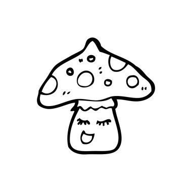 mutlu mantarı karikatür