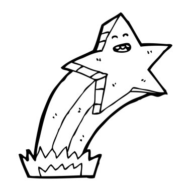 Kayan yıldız karikatür