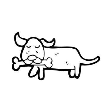 köpek kemik karikatür