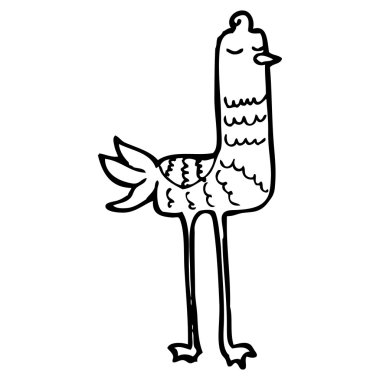 uzun bacaklı kuş çizgi film