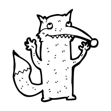 sallanan kurt karikatür