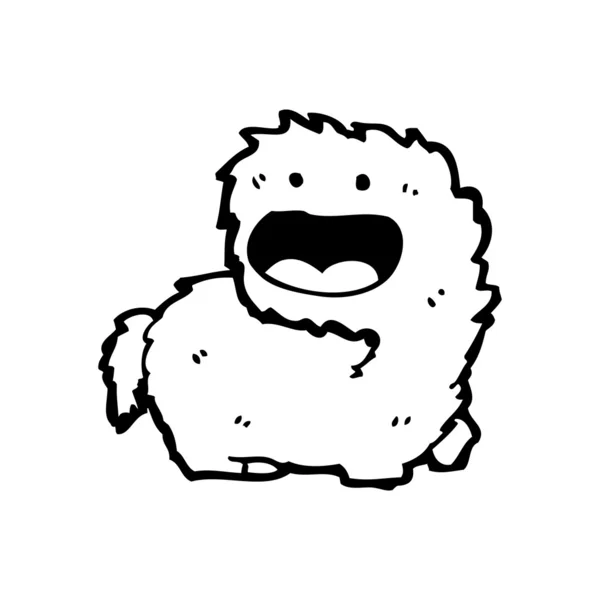 Feliz desenho animado criatura peludo —  Vetores de Stock