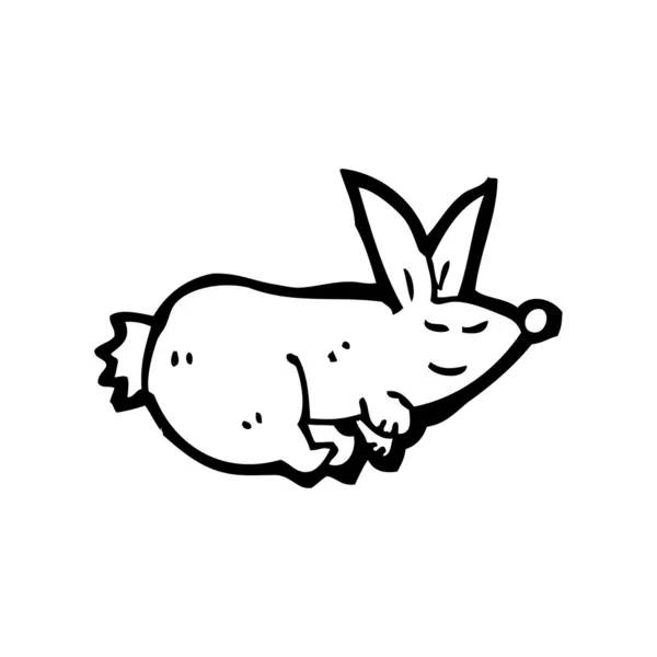 Dessin animé lapin endormi — Image vectorielle