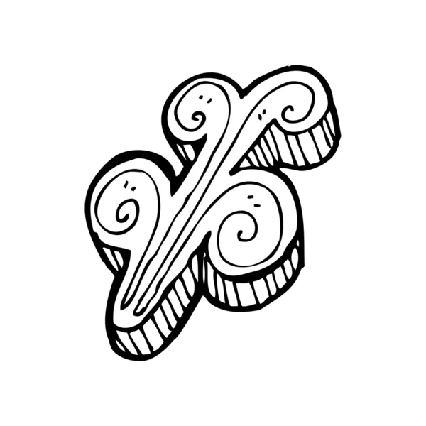 Cartoon swirl abstrakt designelement — Stock vektor