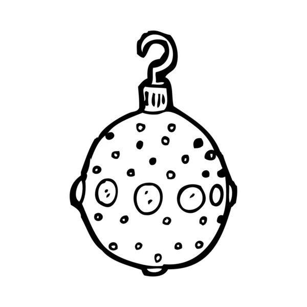 Christmas bauble drawing — Stock Vector