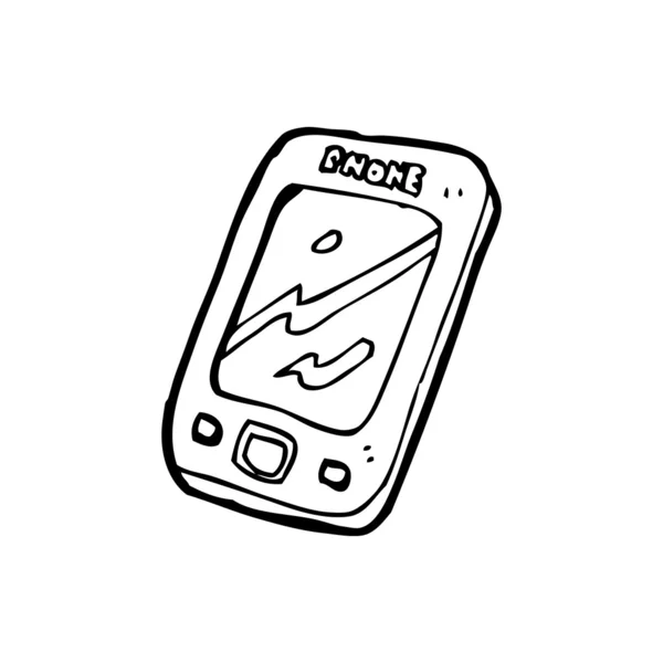 Mobilní telefon kreslený — Stockový vektor