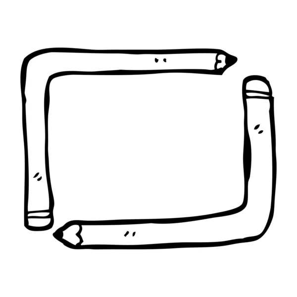 Dibujo del borde del lápiz — Vector de stock