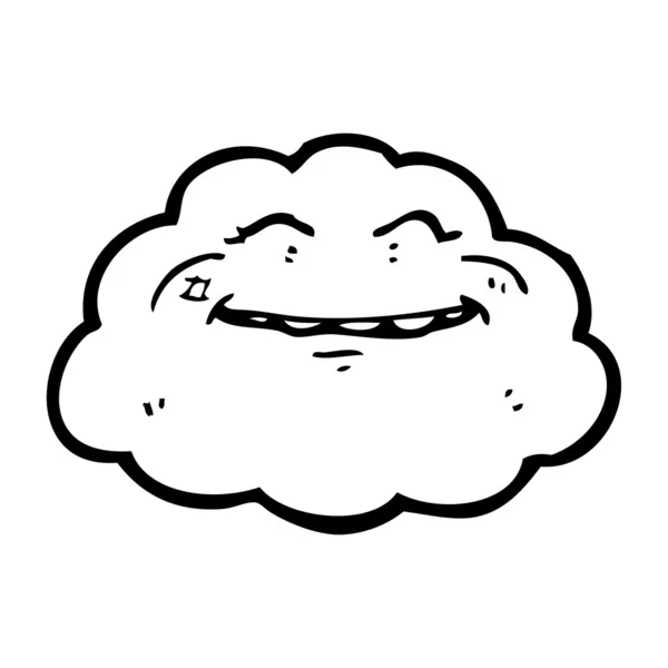 Happy cloud cartoon - Stok Vektor
