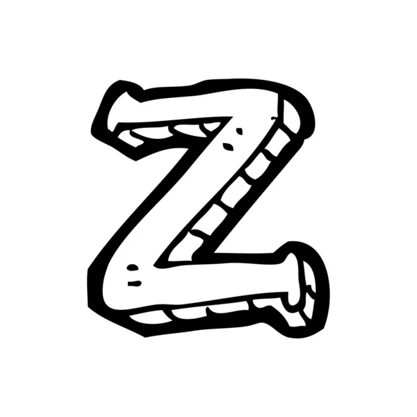 漫画の手紙 z — ストックベクタ