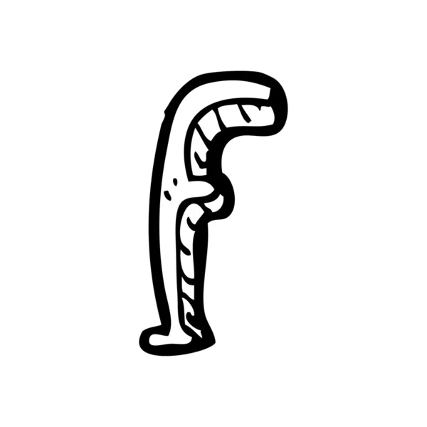 手工绘制的字母 f — 图库矢量图片