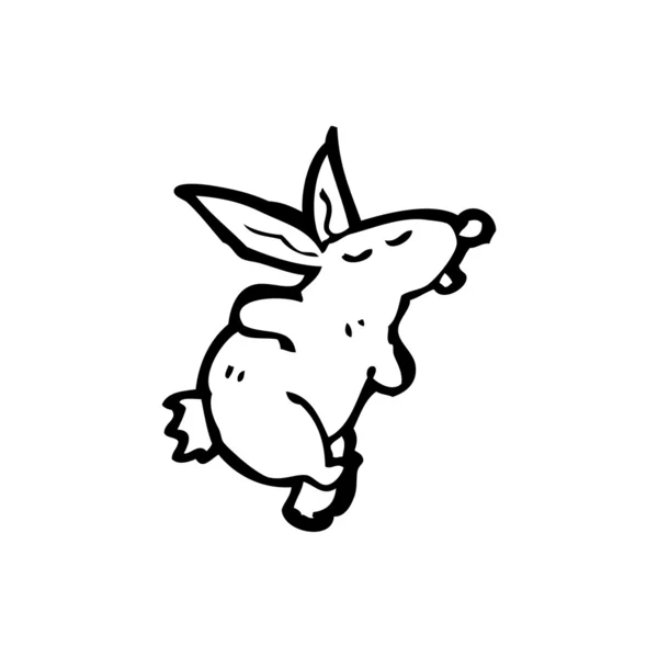 Dessin animé de lapin dansant — Image vectorielle