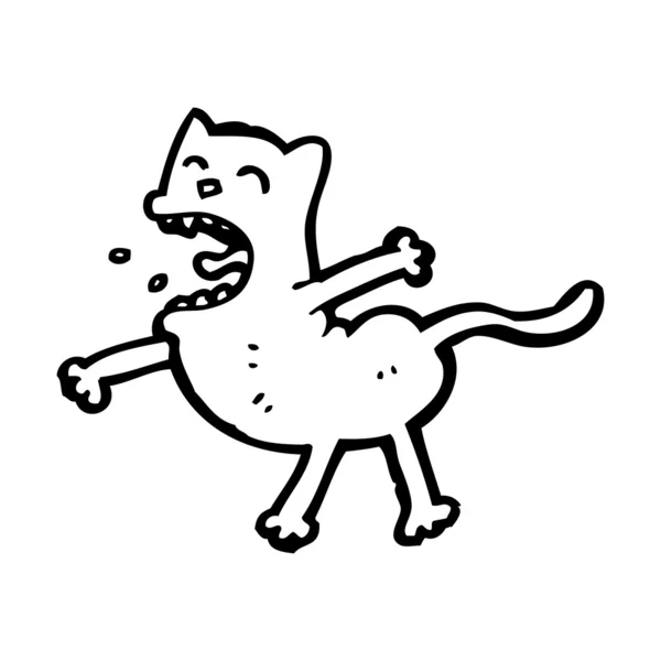 Singing Cat Cartoon — Stockvektor