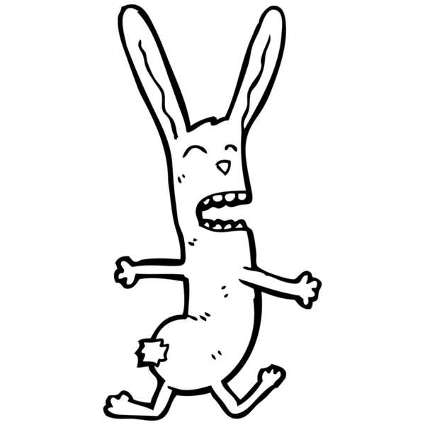 Ugly rabbit cartoon — Stock Vector