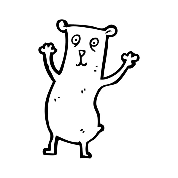 Divertido oso de dibujos animados — Vector de stock