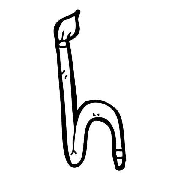Карикатурная буква H — стоковый вектор