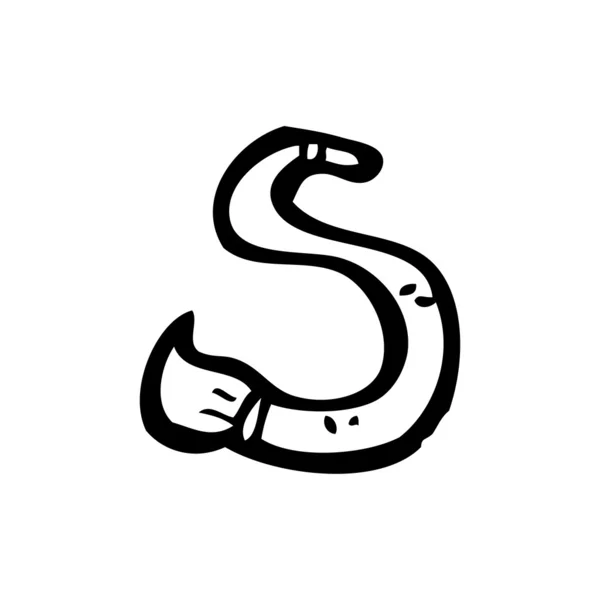 Карикатурная буква S — стоковый вектор