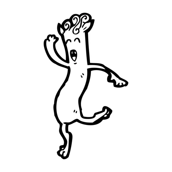 Criatura mágica dançando desenhos animados — Vetor de Stock