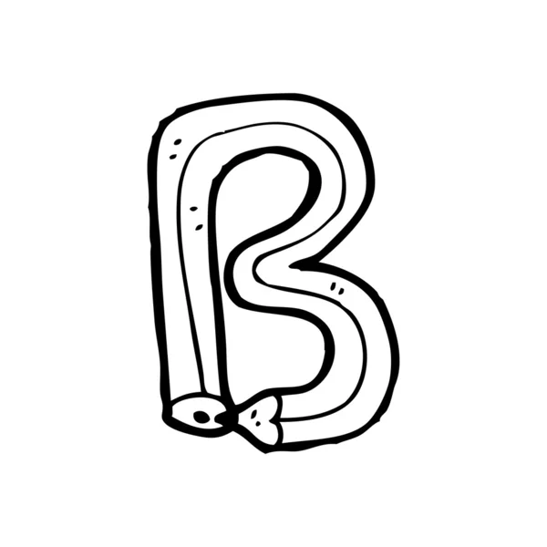 Potlood-vormige letter b — Stockvector