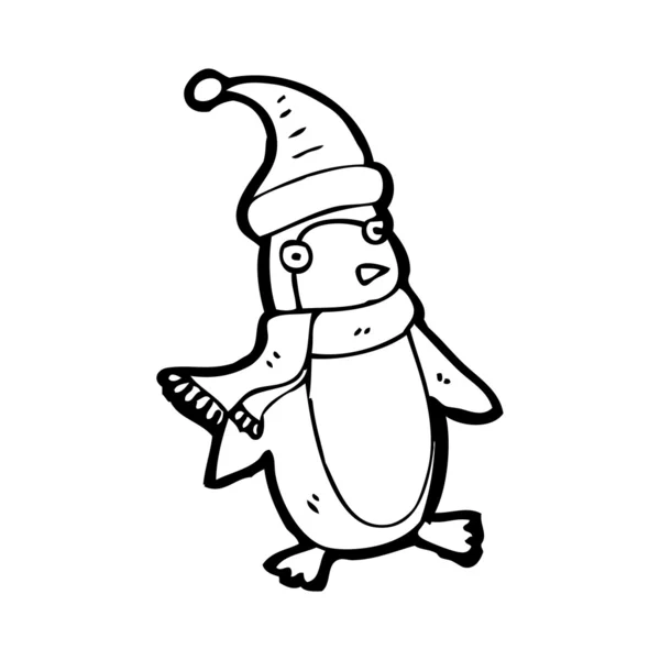Pinguin-Cartoon — Stockvektor