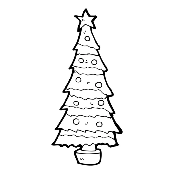 Dibujos animados árbol de Navidad — Vector de stock
