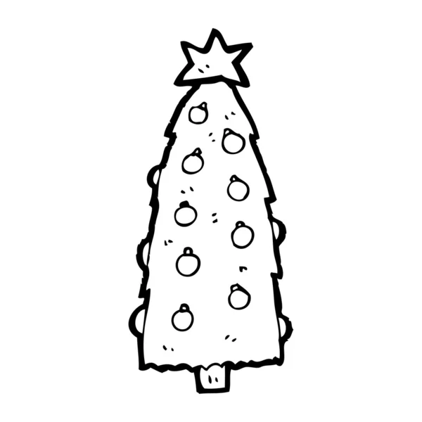 Dibujos animados árbol de Navidad — Vector de stock