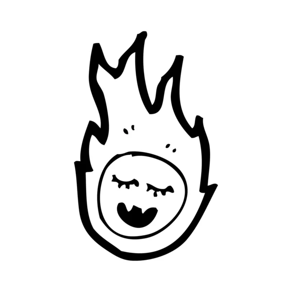 Flaming meteoriet cartoon — Stockvector