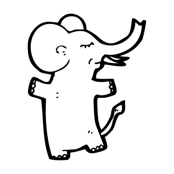 Cartone animato elefante — Vettoriale Stock