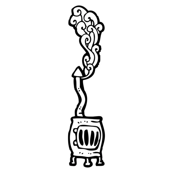 Pot bellied stove cartoon — Stock Vector