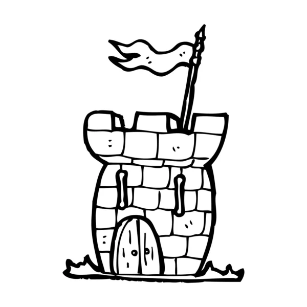 Torre medievale cartone animato — Vettoriale Stock