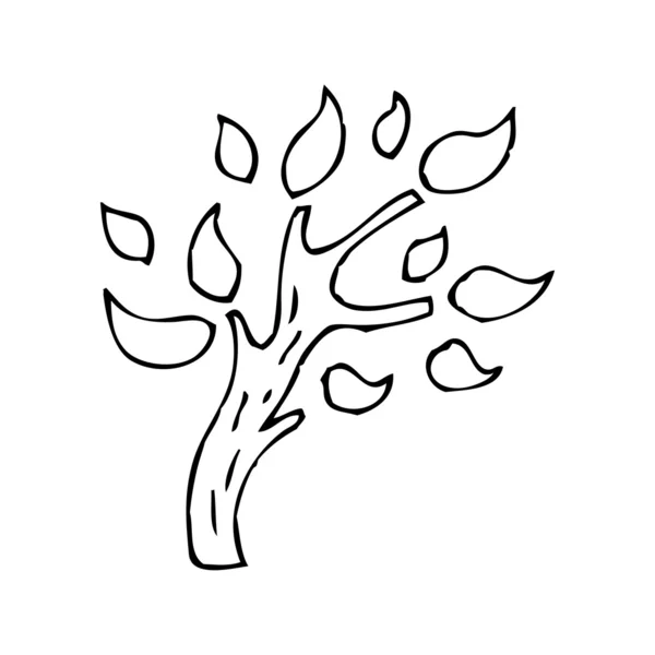 Dibujo árbol — Vector de stock