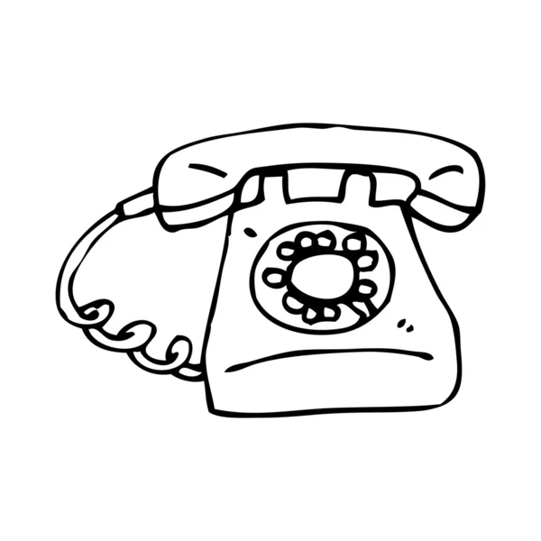 Kreslený retro telefon — Stockový vektor