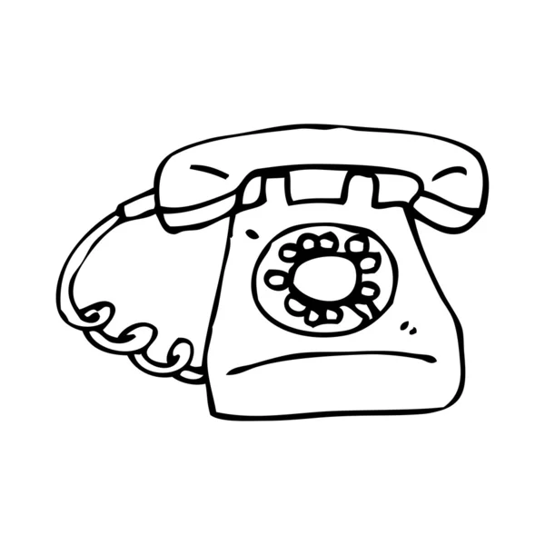 Karikatür retro telefon — Stok Vektör