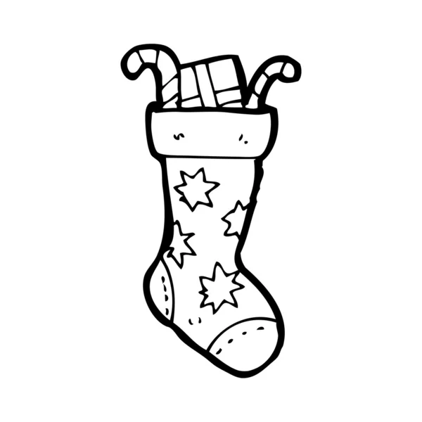 Karikatür Noel çorap — Stok Vektör