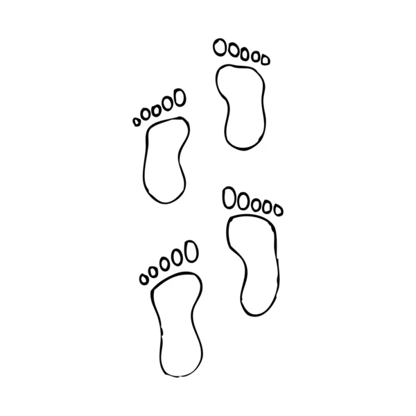 Urme de picior desene animate — Vector de stoc