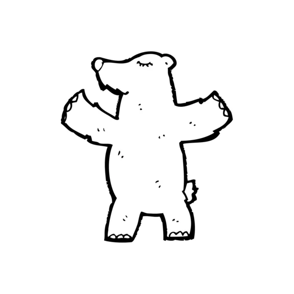 Talking bear cartoon — Stock Vector
