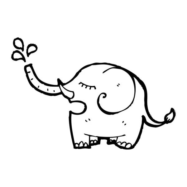 Dessin animé éléphant — Image vectorielle