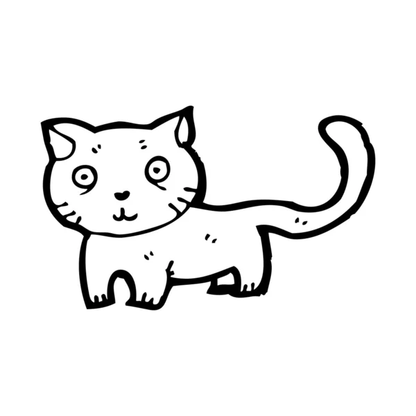 Dibujos animados cabeza grande gato — Vector de stock