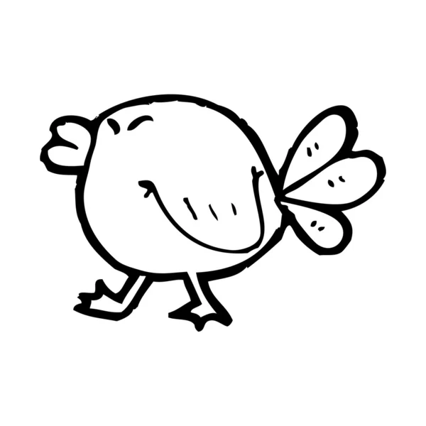 Fat cartoon bird — Stock Vector