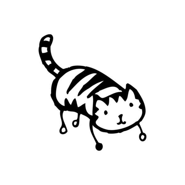 かわいい猫の絵 — ストックベクタ