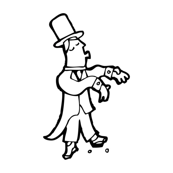 Posh ball room dancer cartoon — Stock vektor