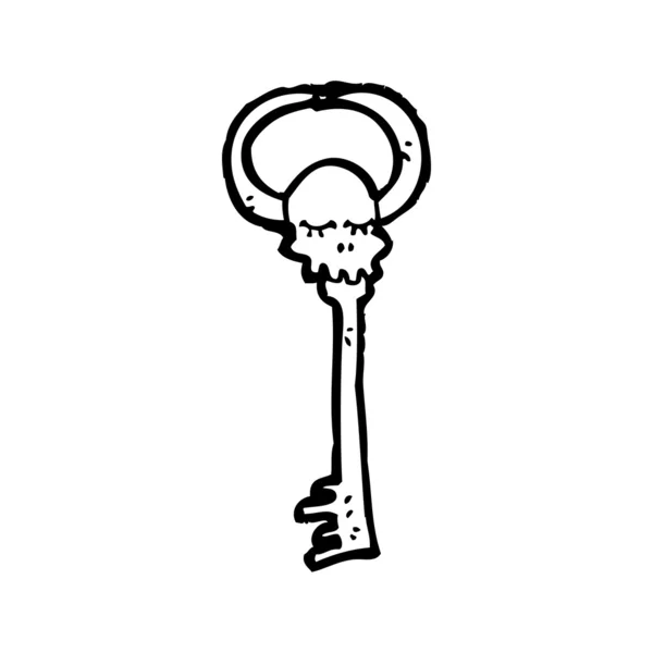 Desenhos animados chave esqueleto —  Vetores de Stock