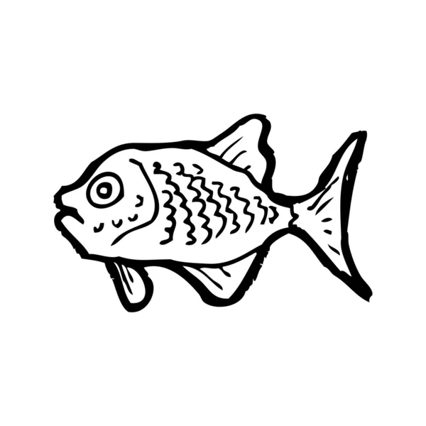 Caricatura de pescado — Vector de stock