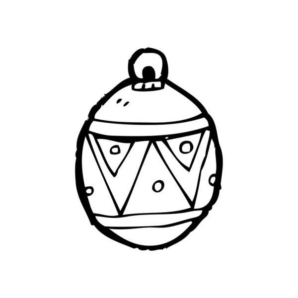 Navidad bauble dibujos animados — Vector de stock