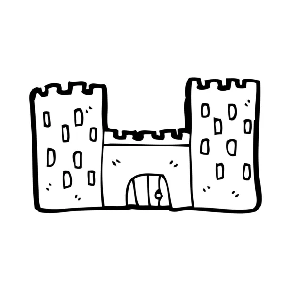 Medieval castle cartoon — Stock Vector