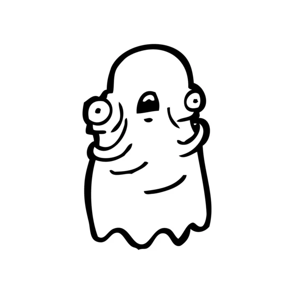 Ghost slintající kreslený — Stockový vektor