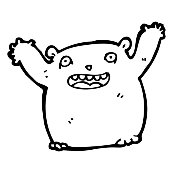 Dibujos animados oso gordo — Vector de stock