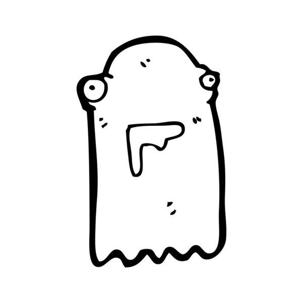 Fantasma babando desenhos animados — Vetor de Stock