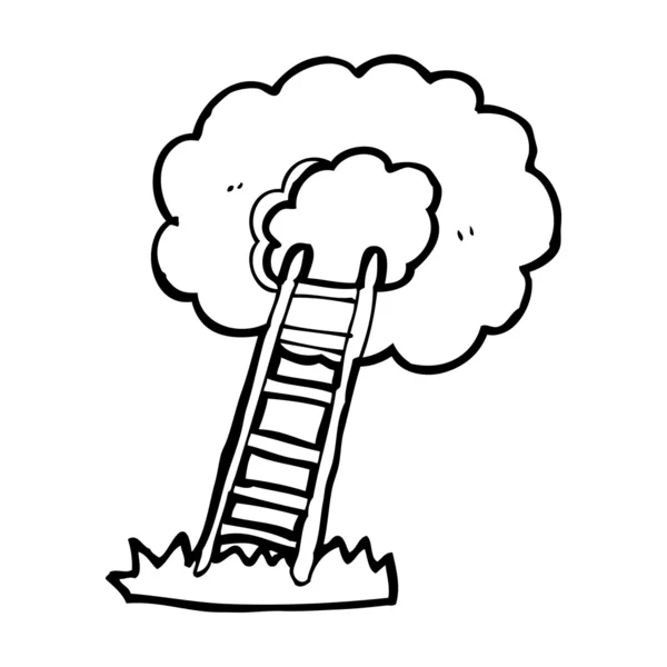 Cartoon ladder to heaven — Stock Vector